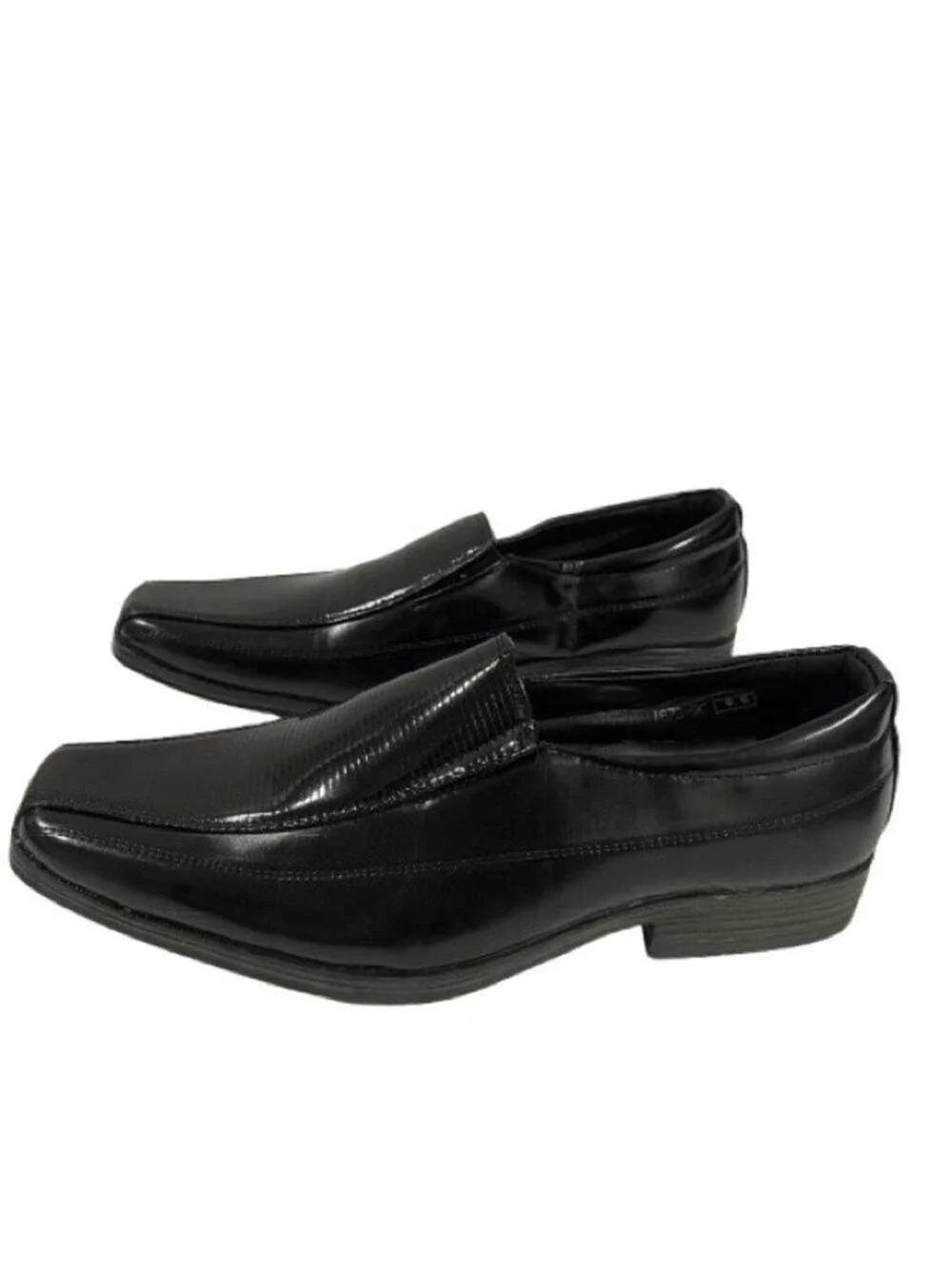 Men’s Royal Shoes Black Leather Slip On Oxford Dress Shoes Size 8 US!